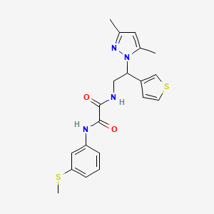 N1-(2-(3,5-dimethyl-1H-pyrazol-1-yl)-2-(thiophen-3-yl)ethyl)-N2-(3-(methylthio)phenyl)oxalamide