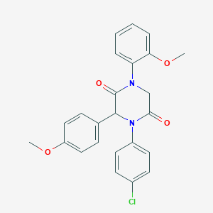 4-(4-Chlorophenyl)-1-(2-methoxyphenyl)-3-(4-methoxyphenyl)-2,5-piperazinedione