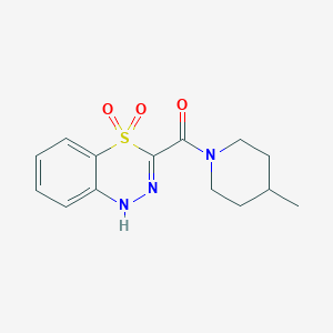 (4,4-dioxido-1H-4,1,2-benzothiadiazin-3-yl)(4-methylpiperidin-1-yl)methanone