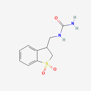 molecular formula C10H12N2O3S B2425009 (1,1-Dioxo-2,3-dihydro-1-benzothiophen-3-yl)methylurea CAS No. 2411219-39-9