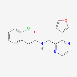 2-(2-chlorophenyl)-N-((3-(furan-3-yl)pyrazin-2-yl)methyl)acetamide