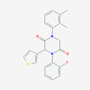 1-(2,3-Dimethylphenyl)-4-(2-fluorophenyl)-3-(3-thienyl)-2,5-piperazinedione