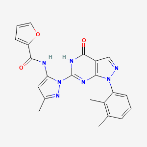 N-(1-(1-(2,3-dimethylphenyl)-4-oxo-4,5-dihydro-1H-pyrazolo[3,4-d]pyrimidin-6-yl)-3-methyl-1H-pyrazol-5-yl)furan-2-carboxamide