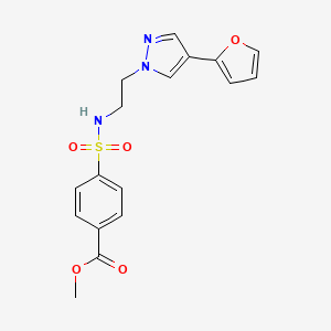 methyl 4-(N-(2-(4-(furan-2-yl)-1H-pyrazol-1-yl)ethyl)sulfamoyl)benzoate
