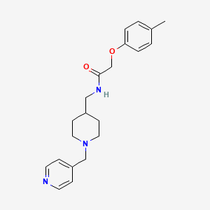 molecular formula C21H27N3O2 B2425028 N-((1-(pyridin-4-ylmethyl)piperidin-4-yl)methyl)-2-(p-tolyloxy)acetamide CAS No. 953969-05-6