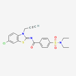 N-(6-chloro-3-prop-2-ynyl-1,3-benzothiazol-2-ylidene)-4-(diethylsulfamoyl)benzamide