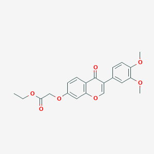 Ethyl 2-[3-(3,4-dimethoxyphenyl)-4-oxochromen-7-yl]oxyacetate