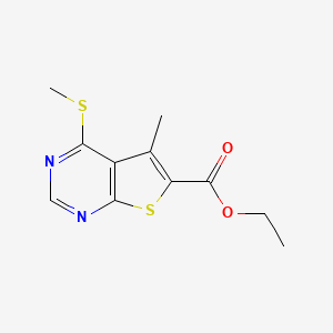 Ethyl 5-methyl-4-(methylsulfanyl)thieno[2,3-d]pyrimidine-6-carboxylate