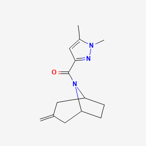 (1,5-dimethyl-1H-pyrazol-3-yl)((1R,5S)-3-methylene-8-azabicyclo[3.2.1]octan-8-yl)methanone