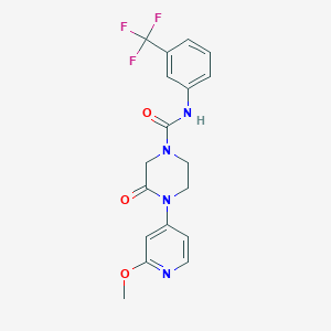 4-(2-Methoxypyridin-4-yl)-3-oxo-N-[3-(trifluoromethyl)phenyl]piperazine-1-carboxamide