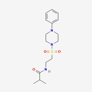 N-(2-((4-phenylpiperazin-1-yl)sulfonyl)ethyl)isobutyramide