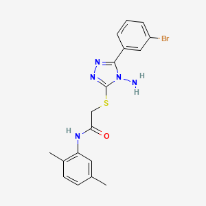 2-[[4-amino-5-(3-bromophenyl)-1,2,4-triazol-3-yl]sulfanyl]-N-(2,5-dimethylphenyl)acetamide