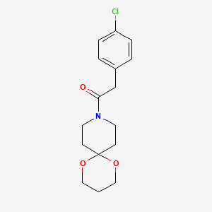 2-(4-Chlorophenyl)-1-(1,5-dioxa-9-azaspiro[5.5]undecan-9-yl)ethanone