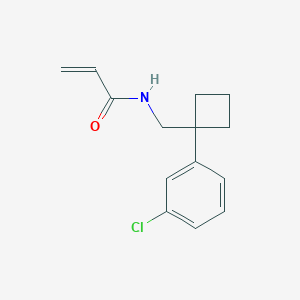 B2425072 N-[[1-(3-Chlorophenyl)cyclobutyl]methyl]prop-2-enamide CAS No. 2361656-05-3