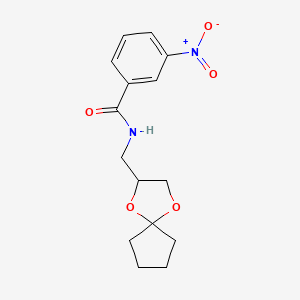 N-(1,4-dioxaspiro[4.4]nonan-2-ylmethyl)-3-nitrobenzamide