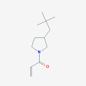 molecular formula C12H21NO B2425091 1-[3-(2,2-Dimethylpropyl)pyrrolidin-1-yl]prop-2-en-1-one CAS No. 2025599-64-6