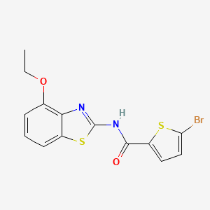 molecular formula C14H11BrN2O2S2 B2425098 5-bromo-N-(4-ethoxybenzo[d]thiazol-2-yl)thiophene-2-carboxamide CAS No. 391223-75-9