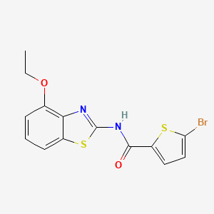 molecular formula C14H11BrN2O2S2 B2425098 5-bromo-N-(4-ethoxy-1,3-benzothiazol-2-yl)thiophene-2-carboxamide CAS No. 391223-75-9