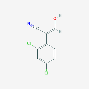 molecular formula C9H5Cl2NO B2425102 (Z)-2-(2,4-dichlorophenyl)-3-hydroxyprop-2-enenitrile CAS No. 115716-98-8