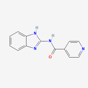 molecular formula C13H10N4O B2425109 N-(1H-benzimidazol-2-yl)pyridine-4-carboxamide CAS No. 55842-55-2