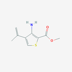 molecular formula C9H11NO2S B2425110 Methyl 3-amino-4-prop-1-en-2-ylthiophene-2-carboxylate CAS No. 2230807-36-8