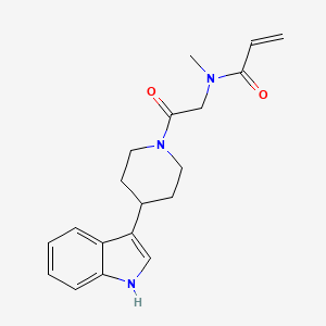 molecular formula C19H23N3O2 B2425111 N-[2-[4-(1H-Indol-3-yl)piperidin-1-yl]-2-oxoethyl]-N-methylprop-2-enamide CAS No. 2201498-82-8