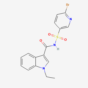 N-[(6-bromopyridin-3-yl)sulfonyl]-1-ethyl-1H-indole-3-carboxamide