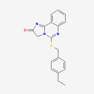 molecular formula C19H17N3OS B2425118 5-[(4-ethylbenzyl)sulfanyl]imidazo[1,2-c]quinazolin-2(3H)-one CAS No. 439108-22-2