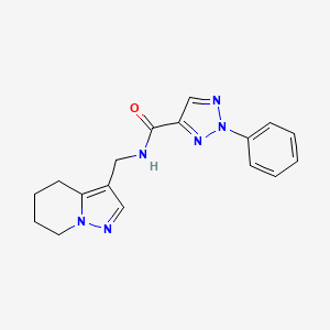 molecular formula C17H18N6O B2425126 2-phenyl-N-((4,5,6,7-tetrahydropyrazolo[1,5-a]pyridin-3-yl)methyl)-2H-1,2,3-triazole-4-carboxamide CAS No. 2034588-17-3