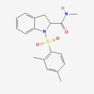 molecular formula C18H20N2O3S B2425136 1-((2,4-dimethylphenyl)sulfonyl)-N-methylindoline-2-carboxamide CAS No. 1103515-92-9