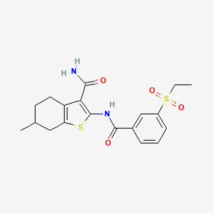 2-(3-(Ethylsulfonyl)benzamido)-6-methyl-4,5,6,7-tetrahydrobenzo[b]thiophene-3-carboxamide