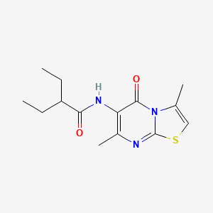molecular formula C14H19N3O2S B2425144 N-(3,7-dimethyl-5-oxo-5H-thiazolo[3,2-a]pyrimidin-6-yl)-2-ethylbutanamide CAS No. 946358-21-0