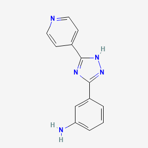 molecular formula C13H11N5 B2425145 3-[5-(pyridin-4-yl)-1H-1,2,4-triazol-3-yl]aniline CAS No. 1092305-69-5