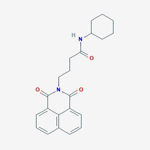 molecular formula C22H24N2O3 B2425147 N-cyclohexyl-4-(1,3-dioxo-1H-benzo[de]isoquinolin-2(3H)-yl)butanamide CAS No. 500113-88-2