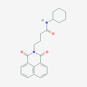 molecular formula C22H24N2O3 B2425147 N-ciclohexil-4-(1,3-dioxo-1H-benzo[de]isoquinolin-2(3H)-il)butanamida CAS No. 500113-88-2