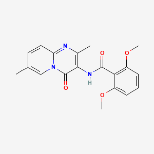 molecular formula C19H19N3O4 B2425153 N-(2,7-dimethyl-4-oxo-4H-pyrido[1,2-a]pyrimidin-3-yl)-2,6-dimethoxybenzamide CAS No. 946382-41-8