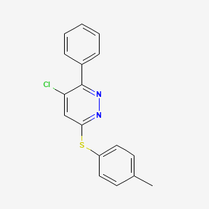 molecular formula C17H13ClN2S B2425154 4-Chloro-6-[(4-methylphenyl)sulfanyl]-3-phenylpyridazine CAS No. 477872-27-8