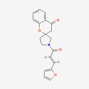 (E)-1'-(3-(furan-2-yl)acryloyl)spiro[chroman-2,3'-pyrrolidin]-4-one