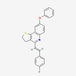 4-[(E)-2-(4-fluorophenyl)ethenyl]-8-phenoxy-2,3-dihydrothieno[3,2-c]quinoline