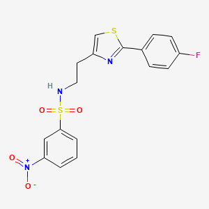 N-(2-(2-(4-fluorophenyl)thiazol-4-yl)ethyl)-3-nitrobenzenesulfonamide