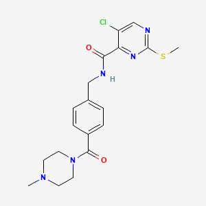 5-chloro-N-{[4-(4-methylpiperazine-1-carbonyl)phenyl]methyl}-2-(methylsulfanyl)pyrimidine-4-carboxamide