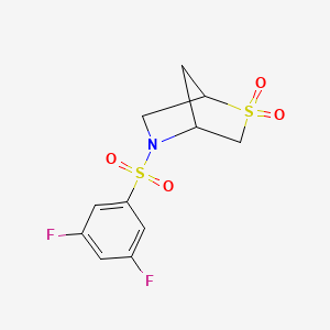 5-((3,5-Difluorophenyl)sulfonyl)-2-thia-5-azabicyclo[2.2.1]heptane 2,2-dioxide