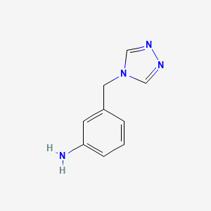 molecular formula C9H10N4 B2425177 3-(4H-1,2,4-triazol-4-ylmethyl)aniline CAS No. 1249332-95-3