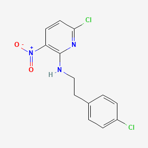 6-chloro-N-[2-(4-chlorophenyl)ethyl]-3-nitropyridin-2-amine