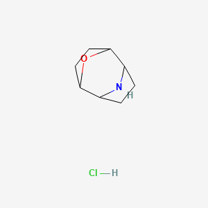 molecular formula C8H14ClNO B2425184 (1R,6S)-9-oxa-10-azatricyclo[4.2.1.1(2,5)]decane hydrochloride CAS No. 2108215-13-8