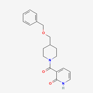 3-(4-((benzyloxy)methyl)piperidine-1-carbonyl)pyridin-2(1H)-one