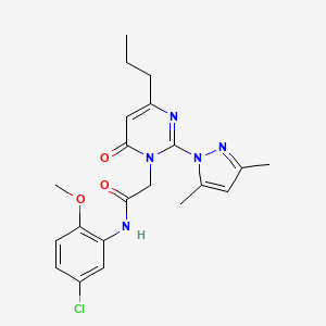 N-(5-chloro-2-methoxyphenyl)-2-(2-(3,5-dimethyl-1H-pyrazol-1-yl)-6-oxo-4-propylpyrimidin-1(6H)-yl)acetamide