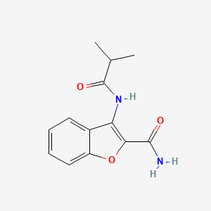 molecular formula C13H14N2O3 B2425190 3-Isobutyramidobenzofuran-2-carboxamide CAS No. 898372-38-8