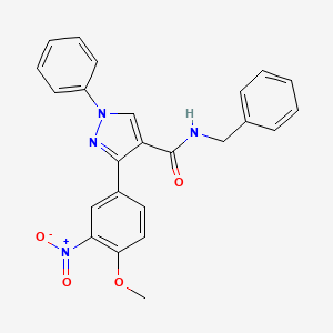 N-benzyl-3-(4-methoxy-3-nitrophenyl)-1-phenyl-1H-pyrazole-4-carboxamide