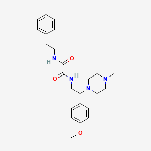 molecular formula C24H32N4O3 B2425196 N1-(2-(4-methoxyphenyl)-2-(4-methylpiperazin-1-yl)ethyl)-N2-phenethyloxalamide CAS No. 903254-86-4